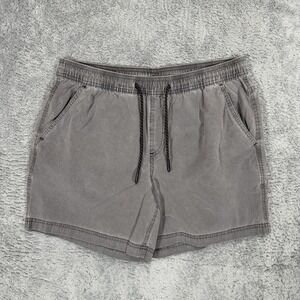 Bearbottom Shorts Mens L x 5.5" Gray Chino Elastic Waist Drawstring Stretch